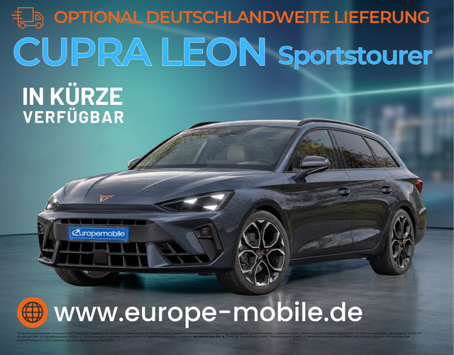 Cupra Leon Sportstourer - 2.0 TSI DSG 4DRIVE 204 (Lager) PANO/KEYLESS/SENNHEISER/AHK/EDGE/WINTER/UVM.
