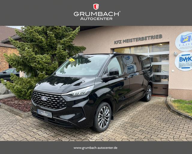 Lagerfahrzeug Ford Tourneo Custom - 2.0 EcoBlue, 320 L2 Titanium FWD 360C 8.Sitze AZV Leder 19Zoll TechnologiePaket6 Standh. Sitzh. Lenkradhzb. Navi LED elktr. Sitze Modelljahr 2026