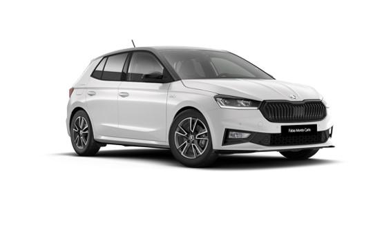 Vorlauffahrzeug Skoda Fabia - Monte Carlo 150 PS DSG Automatik LED Scheinwerfer Tempomat Einparkhilfe vorne & hinten Rückfahrkamera 2-Zonen Klimaautomatik Kessy Alufelgen Zweifarben Lackierung
