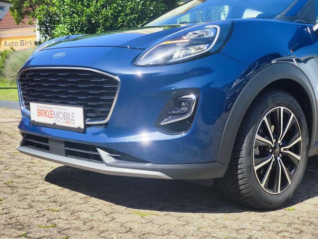 Ford Puma Titanium Mild Hybrid 125 PS mit Anhängerkupplung abnehmbar Navigationssystem Sitzheizung Lenkradheizung Windschutzscheibe beheizt Klimaautomatik DAB Radio Einparkhilfe hinten Tempomat 