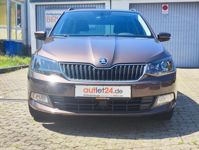 Skoda Fabia Combi 110PS Tempomat Anhängerkupplung abnehmbar Sitzheizung Einparkhilfe vorne und hinten Klimaautomatik Alufelgen mit Ganzjahresreifen KeylesGo Licht- Regensensor 