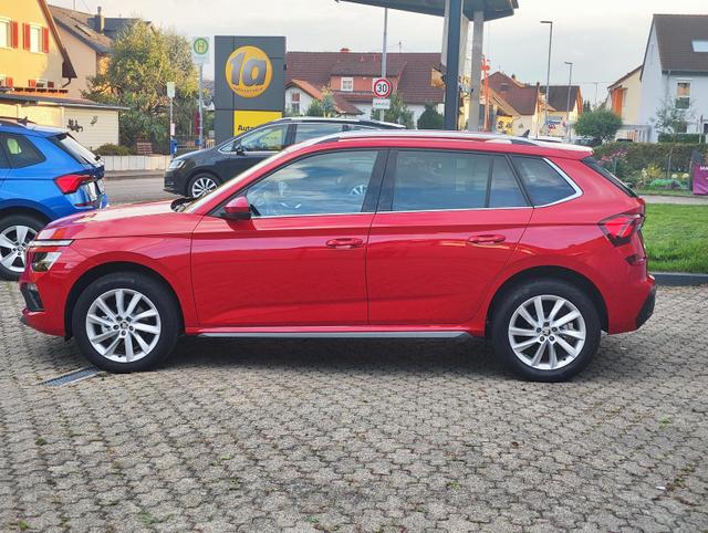 Skoda Kamiq Top Selection TopSelection 150PS DSG Automatik Sitz- und Lenkradheizung Tempomat Einparkhilfe vorne+hinten Rückfahrkamera beheizte Frontscheibe Digitales Tacho 2-Zonen Klimaautomatik LED Scheinwerfer 17 Zoll Leichtmetallfelgen 