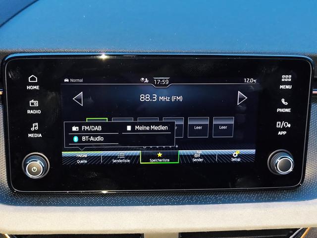 Skoda Kamiq Sondermodell 130 Jahre PREMIUM" 1.5 TSI 150PS DSG/AUTOMATIK, AHK schwenkbar 17" Alu, Elektr. Heckklappe, Kessy, Alarm, SunSet, Toter-Winkel, Virtual Cockpit 10", Parksensoren vorn/hinten, R&uuml;ckfahrkamera, Sitzheizung, Tempomat, Climatronic, Radio 8" + Wir 