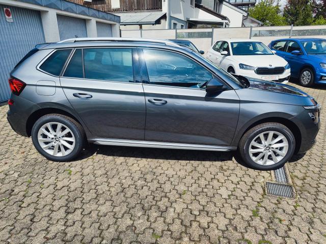 Skoda Kamiq Top Selection L 115PS DSG Automatik mit elektrischer Heckklappe Tempomat LED Scheinwerfer Sitzheizung Lenkradheizung Einparkhilfe vorne+hinten R&uuml;ckfahrkamera DAB Radio Kessy Licht und Regensensor 