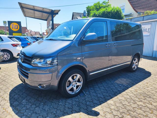 Volkswagen T5 Multivan - T5.2 Highline 2.0TDI 132KW 4-Motion DSG-Automatik AHK Teilleder vorne Sitzheizung Klimaautomatik Einparkhilfe hinten Alufelgen Bi-Xenon-Scheinwerfer Multifunktionslenkrad Lichtautomatik Android-Radio Fahrradtr&auml;ger