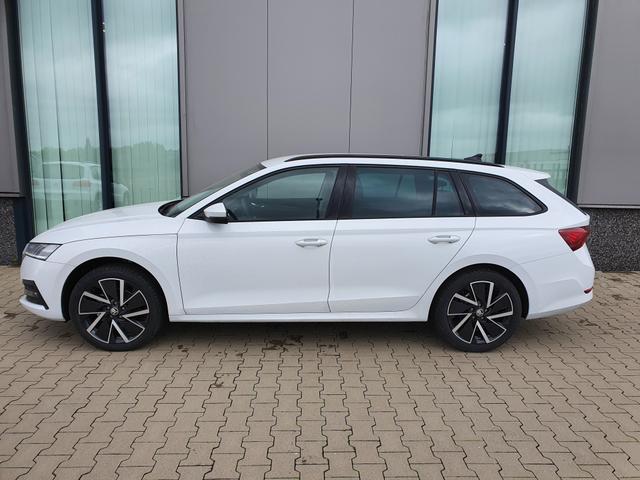 Skoda Octavia Combi - "Ambition" (6) 1.5 TSI 150PS Moon-Wei&szlig;-Perleffekt, Sitzheizung, Elektr. Heckklappe, 18" Alu Vega Aero schwarz, SunSet, Parksensoren vo/hi, Kessy Full, Alarm, Reserverad, LED-Scheinwerfer, DAB, R&uuml;ckfahrkamera, Climatronic, Tempomat, Smart Link, Lederlenkrad