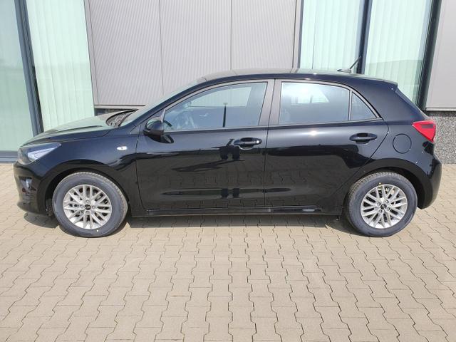 Kia Rio - "Extra" (2) INKL. ZUS&Auml;TZLICH 4 WINTERREIFEN ! 1.2 MPi 84PS Schwarz-Metallic, 15" Alu auf Sommerbereifung, Lederlenkrad, Parksensoren hinten, R&uuml;ckfahrkamera, Radio 8"AppleCarPlay (Navigation &uuml;ber Smartphone), Klimaanlage, Alarm, Reserverad, Lichtsensor