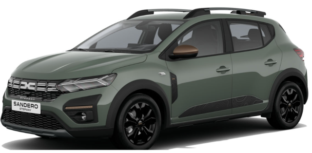 Bestellfahrzeug, konfigurierbar Dacia Sandero - "Sandero STEPWAY Extreme" (8) 1.0 TCe 90 CVT (AUTOMATIK), 16" Alufelgen, Klimaautomatik, Handsfree, Media Display 8"   Smartphone-Replikation, Parksensoren hinten, Rückfahrkamera, Dachreling, Nebelscheinwerfer, Licht-/Regensensor, 4x elektr. Fensterheber