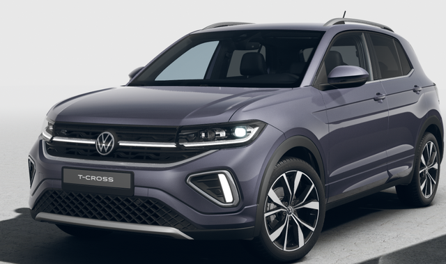 Volkswagen T-Cross - R-Line Limited 1.0 TSI 115PS 6-Gang, Grau-Metallic, NAVIGATION, Climatronic, Sitzheizung, 18" Alu, MATRIX-LED-Scheinwerfer, Adaptiver Tempomat ACC, Parksensoren vo/hi, Kamera, Keyless, Abgedunkelte Scheiben, Sicht-Paket, Wireless App-Connect, M-Lederlenkrad