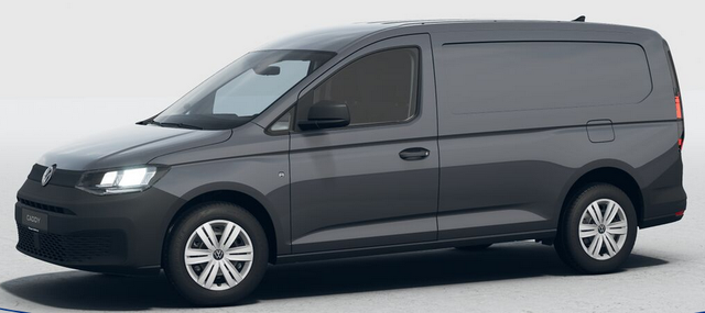 Volkswagen Caddy Cargo - Maxi 1.5 TSI 115PS, Pure-Grey, Klima, Parksensoren hinten, Reserverad, Kunststoffbodenbelag Fahrer-/Fahrgastraum, Ganzjahresreifen, Radio 10" + Wireless App-Connect, Tempomat, Hecktüren, Schiebetür rechts