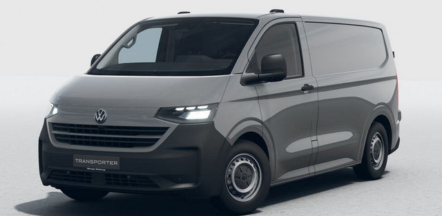 Volkswagen T7 Kastenwagen - Transporter LIEFERUNG KOSTENLOS! 2.0 TDI 150PS, Grau, 2-Zonen-Klimautomatik, M-Lederlenkrad, Anhängerkupplung, Parksensoren vorn/hinten, Rückfahrkamera, Frontscheibe beheizbar, Ganzjahresreifen, Sitzpaket 46 (inkl. Sitzheizung), Reserverad, 70l Tank, Laderaumpaket