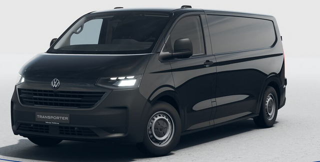 Volkswagen T7 Kastenwagen - Transporter LIEFERUNG KOSTENLOS! 2.0 TDI 170PS AUTOMATIK LANG, Schwarz, HECKFLÜGELTÜREN, 2-Zonen-Klimautomatik, M-Lederlenkrad, Anhängerkupplung, Parksensoren vorn/hinten, Rückfahrkamera, Frontscheibe beheizbar, Ganzjahresreifen, Sitzpaket 46 (inkl. Sitzheizung), Reserverad, 70l Tank