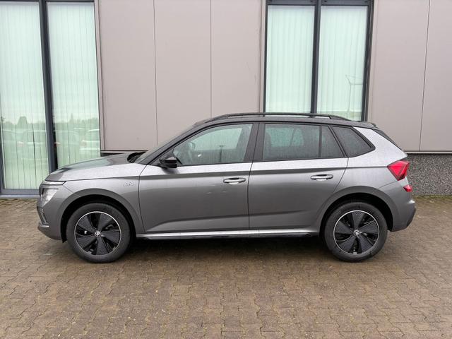 Skoda Kamiq - Monte Carlo 1.5 TSI 150PS DSG/AUTOMATIK, Graphit-Grau/Dach schwarz, AHK-VORBEREITUNG, Panoramadach, 17"Alu, Matrix-LED, Parksensoren v/h, Kamera, Tempomat, Virtual Cockpit, Kessy, Winter-Paket, Climatronic, Radio 8", SmartLink, NSW, Dachreling, Sport-M-Lederlenkrad b Vorlauffahrzeuge