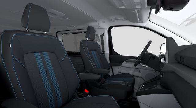 Ford Tourneo Custom Sport 2.0 TDCi 170PS AUTOMATIK ALLRAD L1H1, 5J Garantie, 8 Plätze, 17" Alu, Schiebetüre re+li, Teil-Kunstlederpolster + Sitzheizung, 3-Zonen-Klimautomatik, Alarm, Privacy-Glas, Parksensoren v/h, Rückfahrkamera, LED-Scheinwerfer, Keyless, Beh. Frontscheibe 