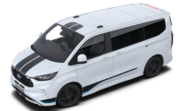 Ford Tourneo Custom Sport 2.0 TDCi 170PS AUTOMATIK ALLRAD L1H1, 5J Garantie, 8 Plätze, 17" Alu, Schiebetüre re+li, Teil-Kunstlederpolster + Sitzheizung, 3-Zonen-Klimautomatik, Alarm, Privacy-Glas, Parksensoren v/h, Rückfahrkamera, LED-Scheinwerfer, Keyless, Beh. Frontscheibe 