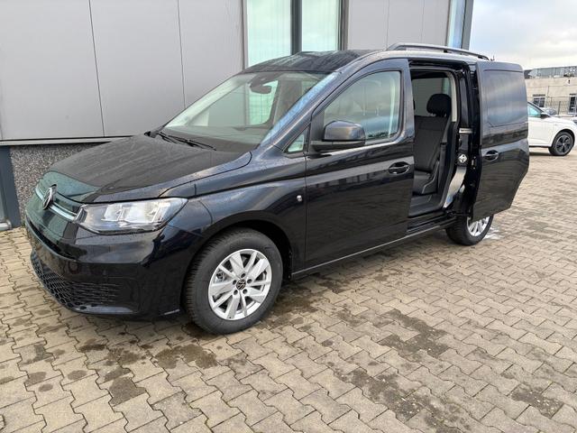 Volkswagen Caddy LIFE 1.5 TSI 115PS, Deep-Black, 2-Zonen-Climatronic, Parksensoren vo/hi, Rückfahrkamera, Digital Cockpit Pro, Radio 10" + Wireless App-Connect, M-Lederlenkrad, Abgedunkelte Scheiben hinten, Winterpaket, Ganzjahresreifen, Tempomat, Schiebetüren li/re 