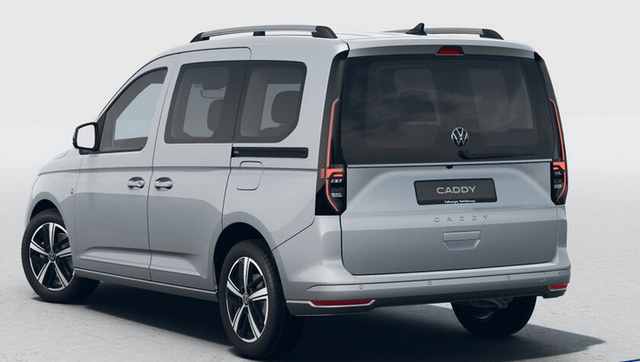 Volkswagen Caddy Style 1.5 TSI 115PS DSG/AUTOMATIK, Silber-Metallic, 17" Alu/Ganzjahresreifen, Winterpaket, ACC-Tempomat, Toter-Winkel, ParkAssist, Parksensoren vo/hi, Rückfahrkamera, Radio Ready2Discover 10" + Wireless AppConnect, Climatronic, Abgedunkelte Scheiben, M-Lederle 