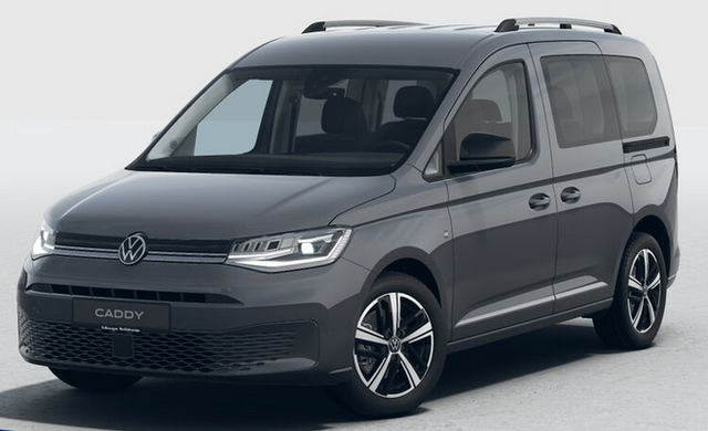 Volkswagen Caddy - Style 1.5 TSI 115PS DSG/AUTOMATIK, Pure-Grey, 17" Alu/Ganzjahresreifen, Winterpaket, ACC-Tempomat, Toter-Winkel, ParkAssist, Parksensoren vo/hi, Rückfahrkamera, Radio Ready2Discover 10" + Wireless AppConnect, Climatronic, Abgedunkelte Scheiben, M-Lederlenkrad
