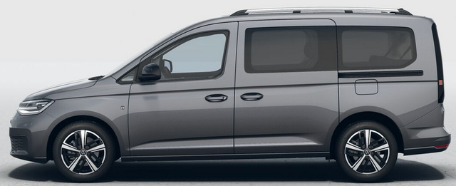 Volkswagen Caddy Style MAXI 7-SITZER 1.5 TSI 115PS DSG/AUTOMATIK, INDIUM-GRAU, 17" Alu/Ganzjahresreifen, Winterpaket, ACC-Tempomat, Toter-Winkel, ParkAssist, Parksensoren vo/hi, Rückfahrkamera, Radio Ready2Discover 10" + Wireless AppConnect, Climatronic, Abgedunkelte Scheiben 