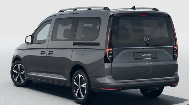 Volkswagen Caddy Style MAXI 7-SITZER 1.5 TSI 115PS DSG/AUTOMATIK, INDIUM-GRAU, 17" Alu/Ganzjahresreifen, Winterpaket, ACC-Tempomat, Toter-Winkel, ParkAssist, Parksensoren vo/hi, Rückfahrkamera, Radio Ready2Discover 10" + Wireless AppConnect, Climatronic, Abgedunkelte Scheiben 
