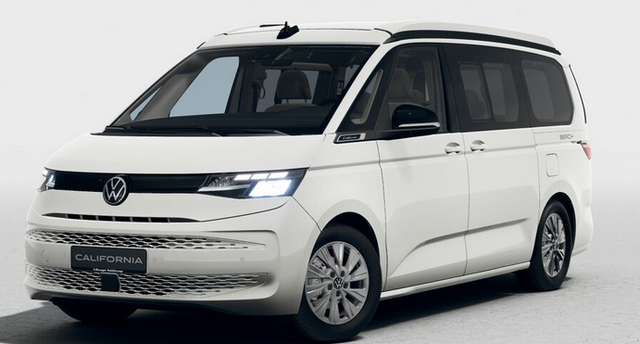 Volkswagen T7 California - Beach Tour 2.0 TDI 150PS DSG, 5 Sitzer + 4 Schlafplätze, 17" ALU, Ganzjahresreifen, Standheizung, AHK, ELEKTR. DACH, Sitzheizung, Alarm, NAVI DISCOVER, Climatronic, Markise, Park Assist/Parksensoren/Kamera, ACC, Side Assist, Privacy-Glas, Schiebetüren