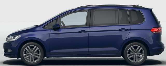 Volkswagen Touran - Limited 1.5 TSI 150 PS, 17" Alu, BLAU-Metallic, Winter-Paket, Elektr. Heckklappe, Keyless, Alarm, LED-Scheinwerfer IQ-Light, Travel Assist, Parksensoren vo/hi, Rückfahrkamera, ACC, M-Lederlenkrad, Digital Cockpit, 3-Zonen-Climatronic, Radio Ready2Discover 8"