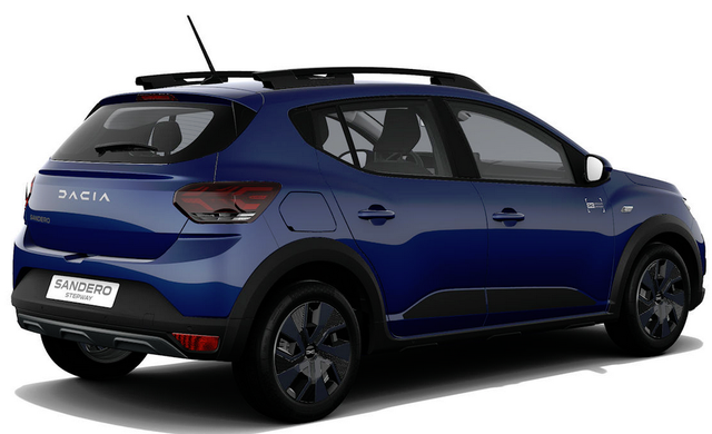 Dacia Sandero Stepway - Expression 1.0 ECO-G100 LPG-GASANLAGE/BENZIN, Iron-Blau Metallic, MEDIA Display 8" + Smartphone-Applikation, Klimaanlage, Parksensoren hinten, Tempomat, Dachreling, Lederlenkrad, 4x elektr. Fensterheber, Armlehne, Spiegel einstell-/beheizbar