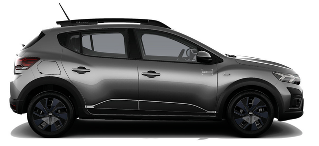 Dacia Sandero Stepway Expression 1.0 ECO-G100 LPG-GASANLAGE/BENZIN, GRAU-MET, MEDIA NAVIGATION 8", Parksensoren vorn & hinten, Rückfahrkamera, Toter-Winkel-Warner, Klimaanlage, Tempomat, Dachreling, Lederlenkrad, 4x elektr. Fensterheber, Armlehne, Spiegel einstell-/beheizbar 
