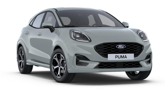 Ford Puma - ST-Line 1.0 125PS AUTOMATIK, Cactus-Gray, 5 Jahre Garantie, Winterpaket: Sitzheizung, Beheizte Frontscheibe, 17" Alufelgen, Klimaautomatik, NAVIGATION 12", Parksensoren hinten, Rückfahrkamera, Voll-LED-Scheinwerfer, Tempomat