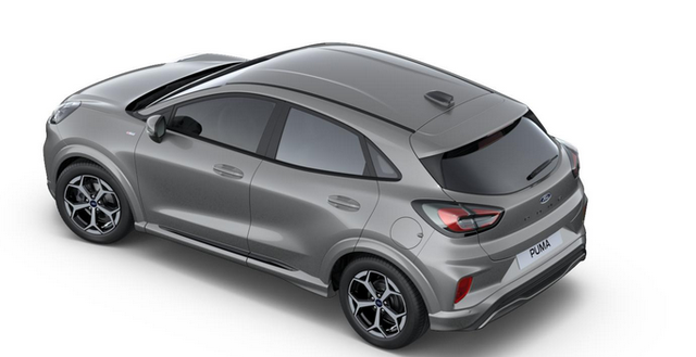 Ford Puma ST-Line 1.0 125PS AUTOMATIK, SOLAR-SILVER-METALLIC, 5 Jahre Garantie, Winterpaket: Sitzheizung, Beheizte Frontscheibe, 17" Alufelgen, Klimaautomatik, NAVIGATION 12", Parksensoren hinten, Rückfahrkamera, Voll-LED-Scheinwerfer, Tempomat 