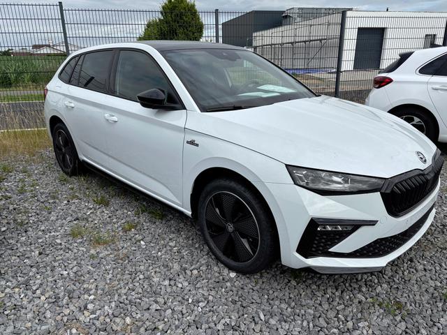 Skoda Scala Monte Carlo 1.0 TSI 115PS DSG, MOON-WHITE MET, Panoramadach, 17"Alu, Climatronic, MATRIX-LED, Kessy, Verlängerte Heckscheibe, SunSet, Parksensoren vorn/hinten, Rückfahrkamera, Tempomat, Winter-Paket, Sport-M-Lederlenkrad beheizt, Virtual Cockpit, Radio 8", SmartLin 