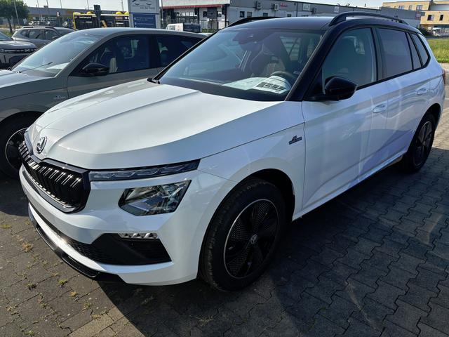 Skoda Kamiq - Monte Carlo 1.5 TSI 150PS DSG/AUTOMATIK, MOON-WHITE METALLIC, Panoramadach, 17"Alu, Matrix-LED, Parksensoren v/h, Kamera, Tempomat, Virtual Cockpit, Kessy, Winter-Paket, Climatronic, Radio 8", SmartLink, Color Concept, NSW, Dachreling, Sport-M-Lederlenkrad beheizt