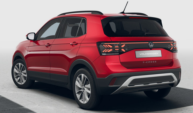 Volkswagen T-Cross LIFE 1.0 TSI 115PS DSG/AUTOMATIK, Kings-Red-Metallic, Parksensoren v/h, Rückfahrkamera, Privacy-Glas, Sitzheizung, Climatronic, IQ LIGHT MATRIX-LED, Radio Ready2Discover+Wireless App-Connect, 17" Alu, KEYLESS, M-Lederlenkrad, Dachreling 