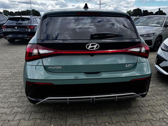 Hyundai i20 Family 1.2i 79PS, MANGROVE-PEARL, FULL-LED-SCHEINWERFER, WINTER-PAKET, KLIMAAUTOMATIK, 16" ALUFELGEN, 5 Jahre Garantie, NAVIGATION 10,25", Parksensoren hinten, Rückfahrkamera, Alarm, Lederlenkrad, Tempomat, Armlehne vorne, Reserverad, 4x elektr. Fensterheber 