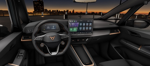 Cupra Born Basis 79 kWh, Systemleistung: 231PS, Reichweite WLTP: 559 km, 5 Jahre Garantie, 20"Alu, Climatronic, Winterpaket, Abgedunkelte Scheiben, NAVI 12,9", ACC, 360° Kamera, Parkassistent inkl. PDC v/h, KESSY, Alarm, M-Lederlenkrad beheizt, Voll-LED-Scheinwerfer 
