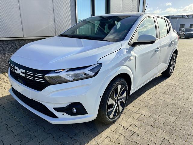Dacia Sandero - Expression 1.0 ECO-G 100 BENZIN/LPG-GASANLAGE, Weiß, Klimaanlage, NAVIGATIONSSYSTEM 8", Parksensoren VORNE + HINTEN, RÜCKFAHRKAMERA, TOTER-WINKEL-WARNER, Nebelscheinwerfer, Tempomat, Lederlenkrad, Armlehne, Spiegel elektr. einstell-/beheizbar, ZV mit Fernbedienung