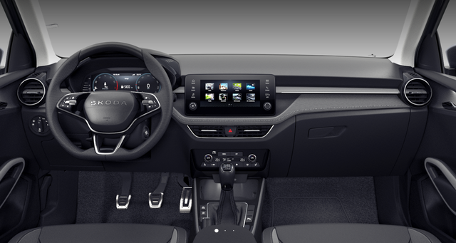 Skoda Fabia Dynamic 1.0 TSI 95PS, 5 JAHRE GARANTIE, 16" ALU schwarz, Sportfahrwerk, SunSet, Parksensoren vo/hi, Kamera, Kessy, Alarm, Toter-Winkel, Virtual Cockpit 10", LED-Scheinwerfer, M-Lederlenkrad beheizt, NSW Sitzheizung, Tempomat, Climatronic, Radio 8"+Smartlink 