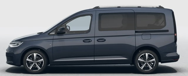 Volkswagen Caddy Style MAXI 7-SITZER 1.5 TSI 115PS DSG/AUTOMATIK, BLAU-MET., 17" Alu/Ganzjahresreifen, Winterpaket, ACC-Tempomat, Toter-Winkel, ParkAssist, Parksensoren vo/hi, Rückfahrkamera, Radio Ready2Discover 10" + Wireless AppConnect, Climatronic, Abgedunkelte Scheiben 