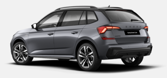 Skoda Kamiq Monte Carlo 1.0 TSI 115PS DSG, GRAU-MET/Dach schwarz, 18" ALU URSA, AHK-VORBEREITUNG, Panoramadach, Matrix-LED, Parksensoren v/h, Kamera, Tempomat, Virtual Cockpit, Kessy, Winter-Paket, Climatronic, Radio 8", SmartLink, NSW, Dachreling, Sport-M-Lederlenkrad beheizt 