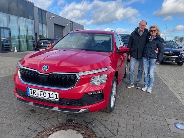 Fahrzeugübergabe eines Skoda Kamiq 