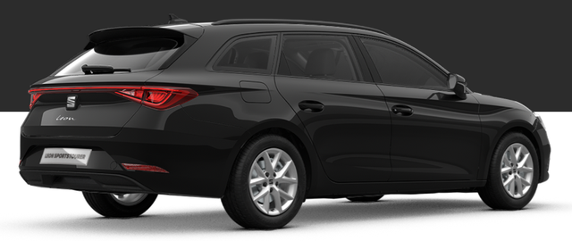 Seat Leon Sportstourer Style 1.5 TSI 115PS, SCHWARZ-METALLIC, 5 Jahre Garantie, 16" ALU, MATRIX-LED, Privacy-Glas, Winter-Paket, 3-Zonen-Climatronic, ParkAssist, Parksensoren v/h, Rückfahrkamera, Radio 10,4" + Full-Link, Tempomat, M-Lederlenkrad, variabler Ladeboden 