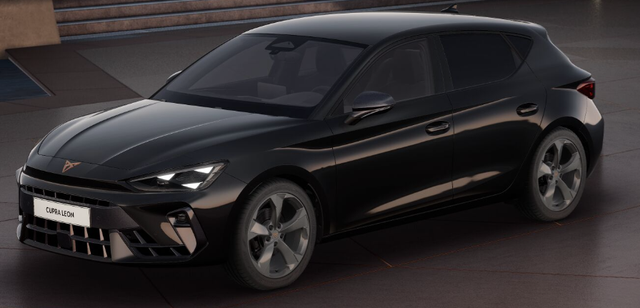 Cupra Leon - Basis 1.5 TSI 150PS 6-Gang, 5 Jahre Garantie, SCHWARZ-METALLIC, EDGE-PAKET, WINTER-PAKET, 18" Alufelgen, Voll-LED-Scheinwerfer, 3Z-Climatronic, ACC/Tempomat, Digitales Cockpit, Full Link, Parksensoren v/h, Privacy-Glas, Multifunktions-Lederlenkrad