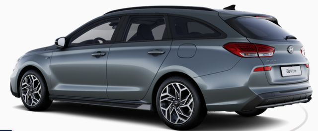 Hyundai i30 Kombi N Line Premium 1.6 T-GDI 150PS 7DCT/AUTOMATIK, 18" ALU, SPORTL. EXTERIEUR, LEDER-/KUNSTLEDER, TOTER-WINKEL, SMART KEY, KLIMAAUTOMATIK, WINTERPAKET, Privacy-Glas, NAVIGATION, Parksensoren vo/hi, R&uuml;ckfahrkamera, BI-LED-Scheinwerfer, Tempomat, Alarm, Reserverad, Dachrelin 