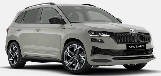 Skoda Karoq - Sportline 1.5 TSI 150PS DSG, STAHL-GRAU, 5JGARANTIE, AHK SCHWENKBAR, 19" ALU SAGITARIUS, BEHEIZTE FRONTSCHEIBE, SITZHEIZUNG, MATRIX-LED, Elektr. Heckklappe, Virtual Cockpit 10", Climatronic, NAVI, ACC, Parksensoren v/h, R&uuml;ckfahrkamera, Dachreling, PRIVACY-GLAS