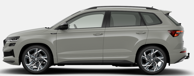 Skoda Karoq Sportline 1.5 TSI 150PS DSG, STAHL-GRAU, 5JGARANTIE, AHK SCHWENKBAR, 19" ALU SAGITARIUS, BEHEIZTE FRONTSCHEIBE, SITZHEIZUNG, MATRIX-LED, Elektr. Heckklappe, Virtual Cockpit 10", Climatronic, NAVI, ACC, Parksensoren v/h, R&uuml;ckfahrkamera, Dachreling, PRIVACY-GLAS 