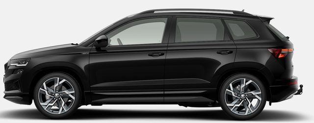 Skoda Karoq Sportline 1.5 TSI 150PS DSG, SCHWARZ-MET, 5JGARANTIE, AHK SCHWENKBAR, 19" ALU SAGITARIUS, BEHEIZTE FRONTSCHEIBE, SITZHEIZUNG, MATRIX-LED, Elektr. Heckklappe, Virtual Cockpit 10", Climatronic, NAVI, ACC, Parksensoren v/h, R&uuml;ckfahrkamera, Dachreling, PRIVACY-GLAS 