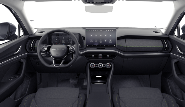 Skoda Kodiaq Selection Business Edition 1.5 TSI mHEV 150PS DSG, 3J Garantie, 18" Alu, ANH&Auml;NGERKUPPLUNG, MATRIX-LED, ELEKTR. HECKKLAPPE, NAVI 13", KESSY+ALARM, Fahrersitz + Sitzheizung, SPORT-M-Lederlenkrad beheizt, 3Z-Climatronic, ACC, Parksensoren v/h, R&uuml;ckfahrkamera, Dachreling 