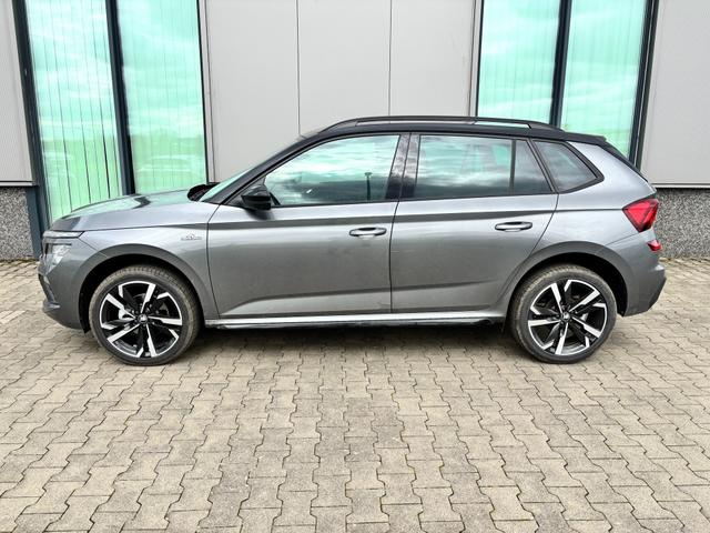 Skoda Kamiq - Monte Carlo 1.0 TSI 115PS DSG, GRAU-MET/Dach schwarz, 18" ALU, AHK-VORBEREITUNG, Panoramadach, Matrix-LED, Parksensoren v/h, Kamera, Tempomat, Virtual Cockpit (8"!!), Kessy, Winter-Paket, Climatronic, Radio 8", SmartLink, NSW, Sport-M-Lederlenkrad beheizt, Dachreling