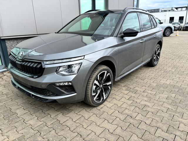 Skoda Kamiq - Monte Carlo 1.0 TSI 115PS DSG, GRAU-MET/Dach schwarz, 18" ALU, AHK-VORBEREITUNG, Panoramadach, Matrix-LED, Parksensoren v/h, Kamera, Tempomat, Virtual Cockpit (8"!!), Kessy, Winter-Paket, Climatronic, Radio 8", SmartLink, NSW, Sport-M-Lederlenkrad beheizt, Dachreling