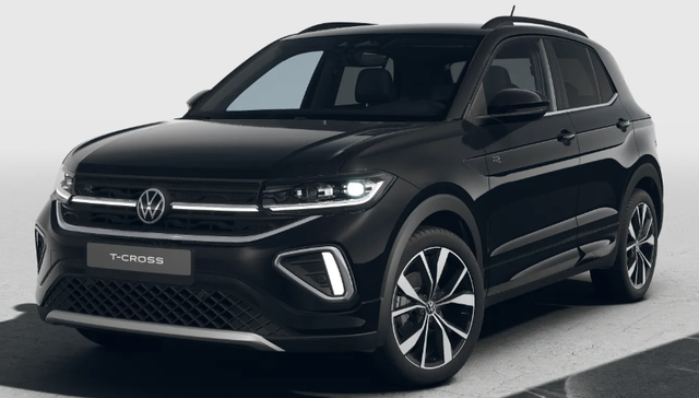 Vorlauffahrzeug Volkswagen T-Cross - R-Line Limited 1.0 TSI 115PS, Deep-Black-Metallic, 5 JAHRE GARANTIE, ANH&Auml;NGERKUPPLUNG, CLIMATRONIC, SITZHEIZUNG, 18" Alu, MATRIX-LED, Adaptiver Tempomat ACC, Parksensoren, R&uuml;ckfahrkamera, Keyless, Abgedunkelte Scheiben, Radio "Ready2Discover"   App-Connect